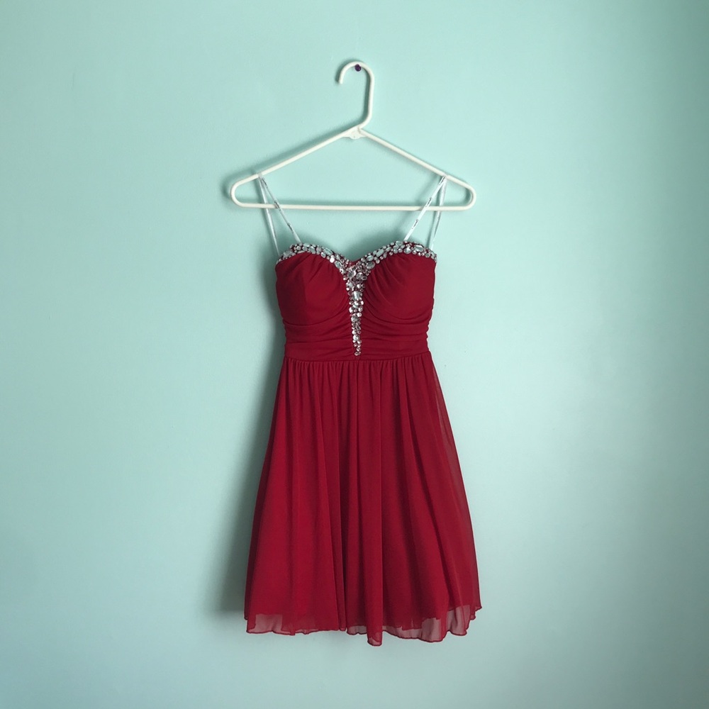 Red Speechless Homecoming Dress